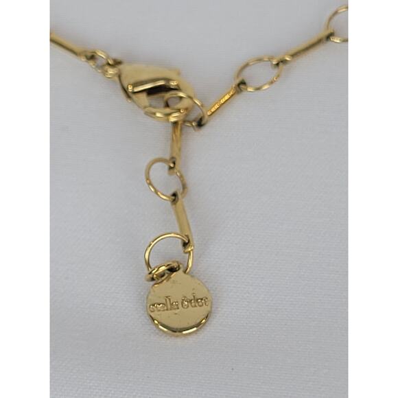 Stella & Dot Gold Tone Rebel Drop Pendant Chain Necklace Losbter Closure 30" - Picture 3 of 5